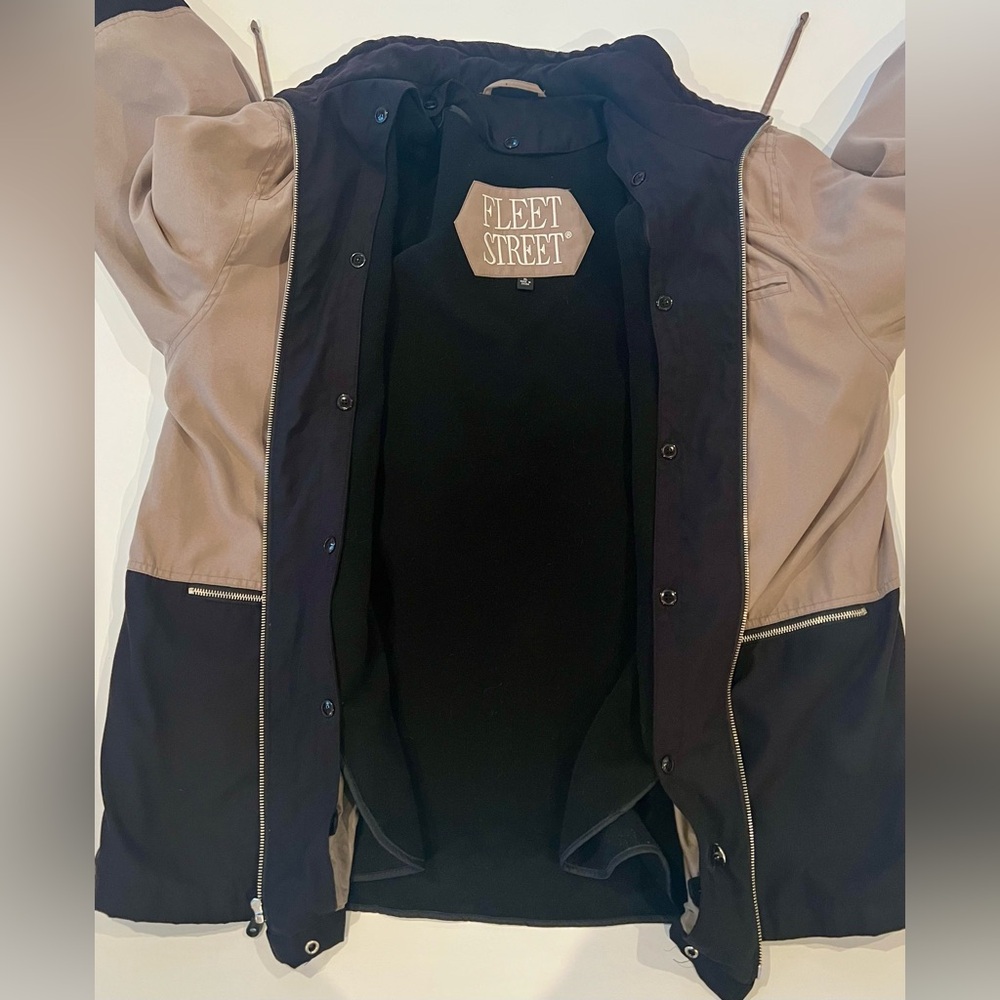 Fleet Street Two-Tone Women’s XL Brown Black Jacket Vintage 80’s - Picture 5 of 13